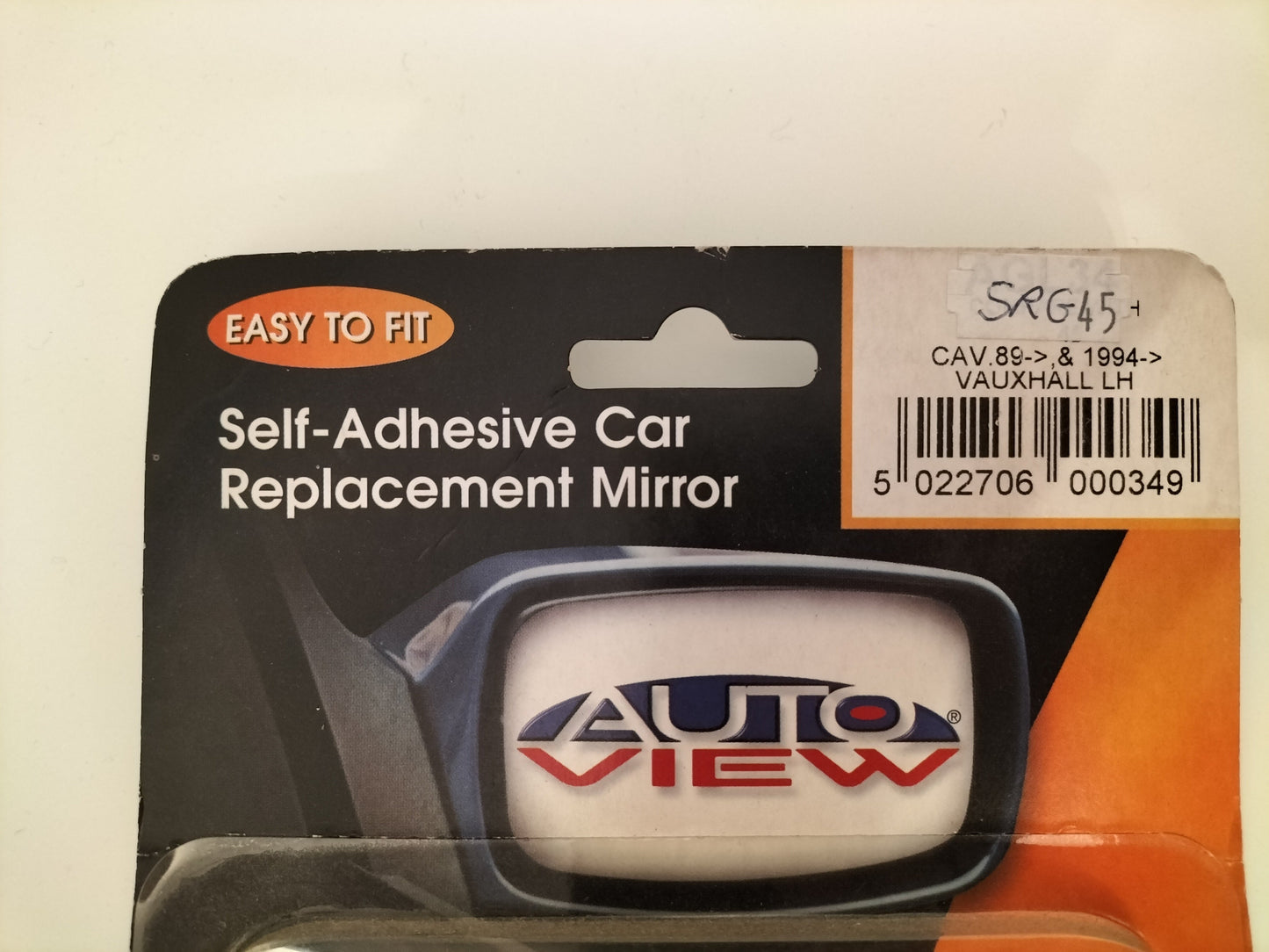 Wing Mirror Glass - L/H - Self Adhesive - Vauxhall Cavalier 1989- 1994