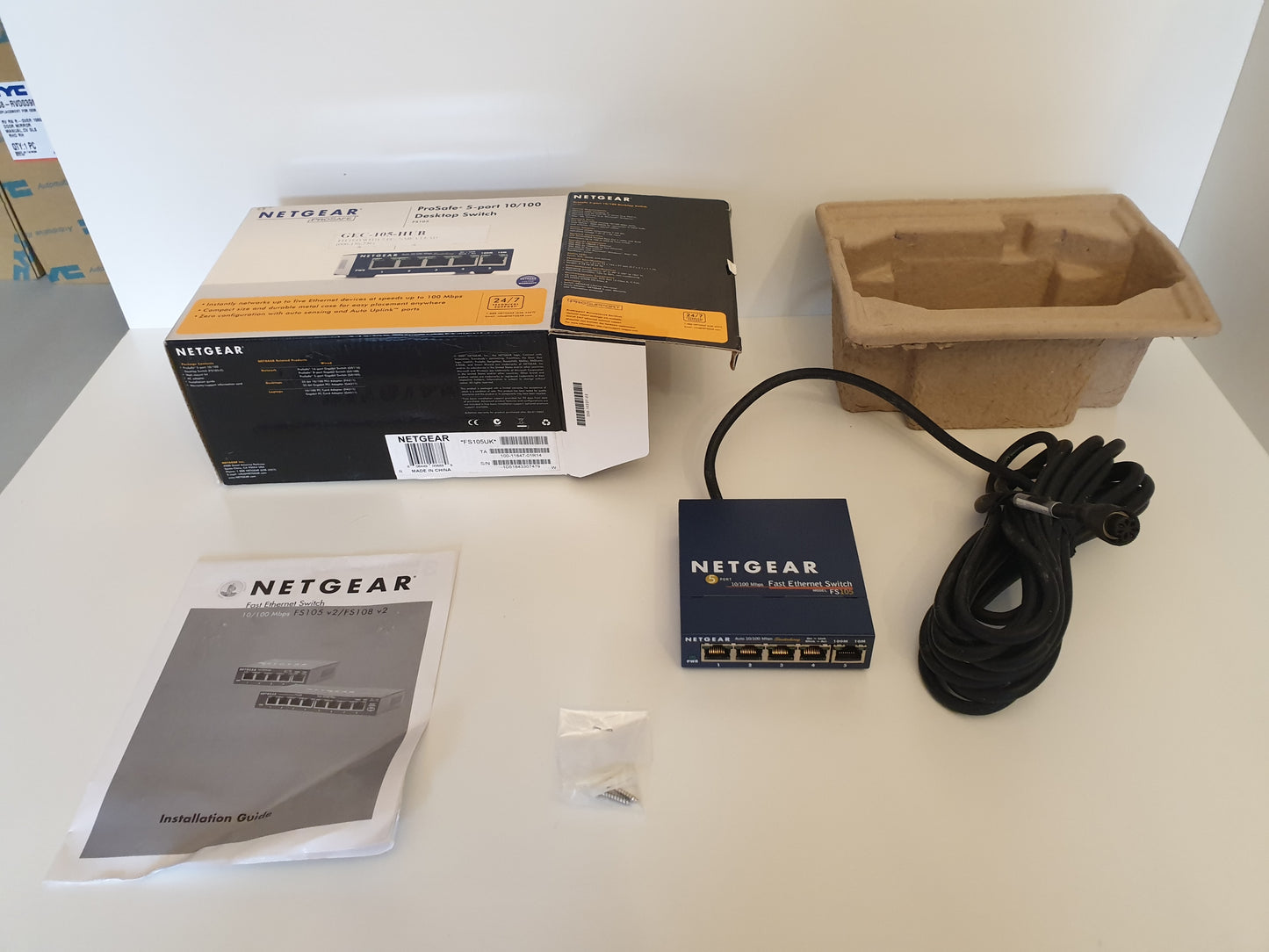 FURUNO  NETGEAR   NMEA 0183 7 Pin Cable - FS105NA - 5-Port 10/100Base-TX Fast Ethernet Switch