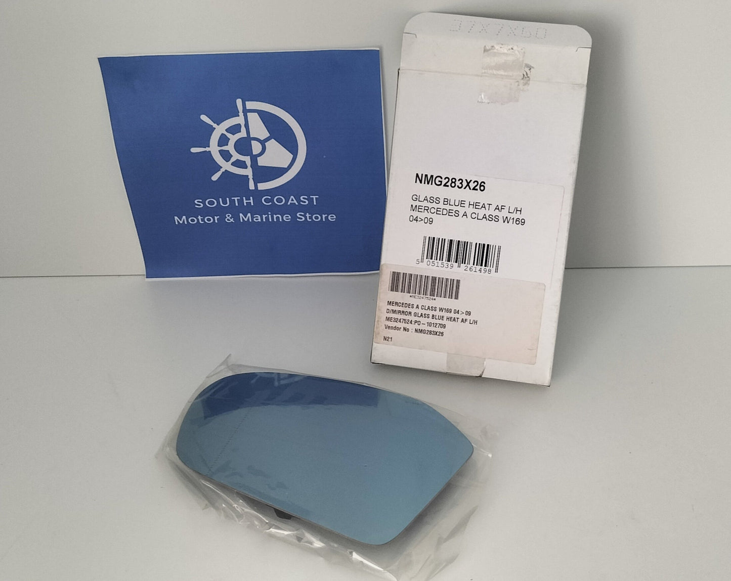 Wing Mirror Glass - Mercedes A Class W169 2004-2009 - Glass Blue Heated AF L/H - NMG283X26