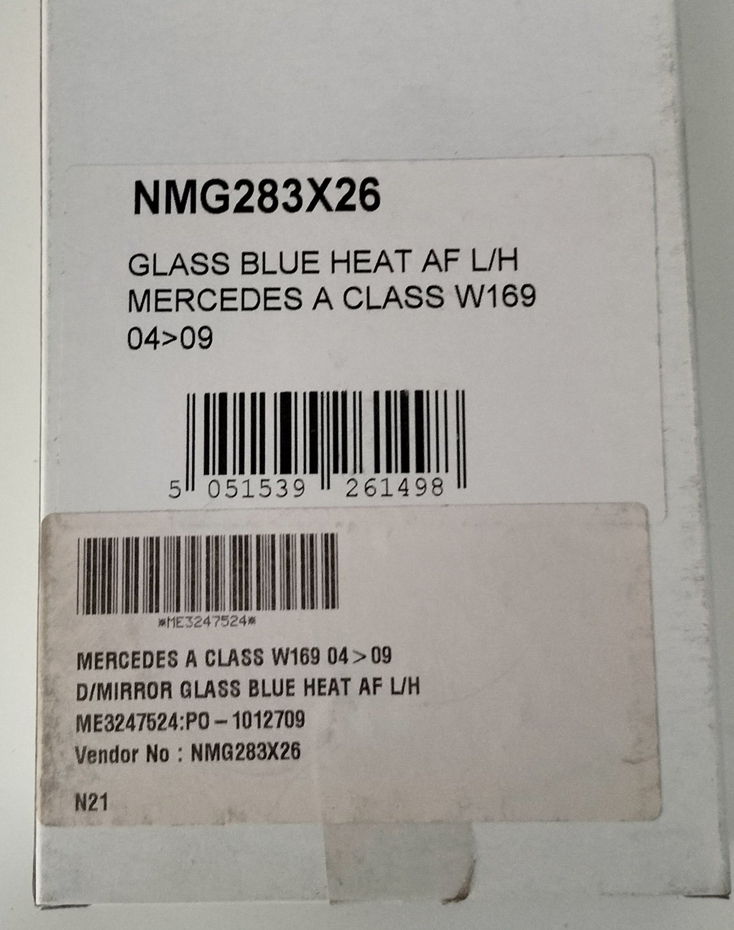 Wing Mirror Glass - Mercedes A Class W169 2004-2009 - Glass Blue Heated AF L/H - NMG283X26