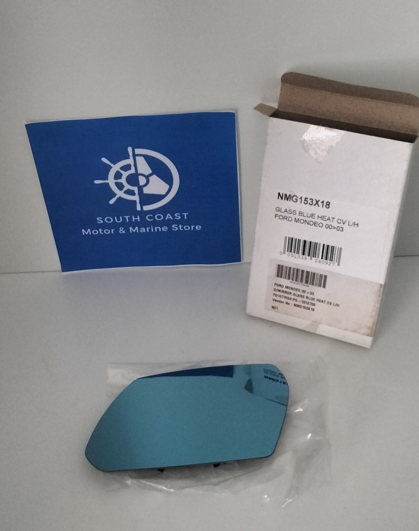 Wing Mirror Glass - Ford Mondeo 2000-2003 - Glass Blue Heated CV L/H - NMG153X18