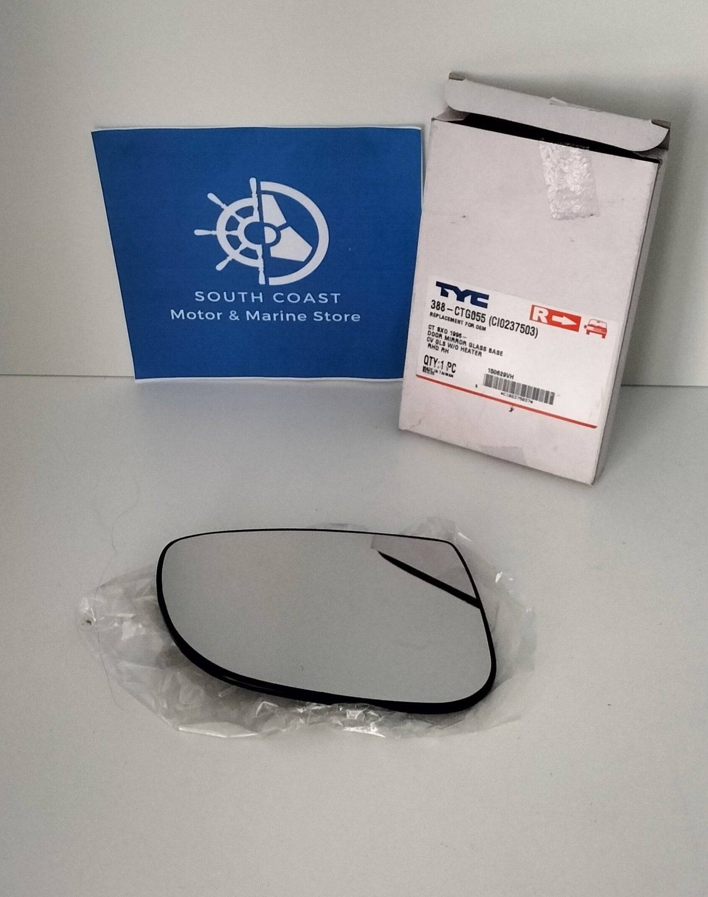 Wing Mirror Glass - Citroen Saxo 1996 includes backing plate - CV GLS R/H - 388-CTG055 (C10237503)