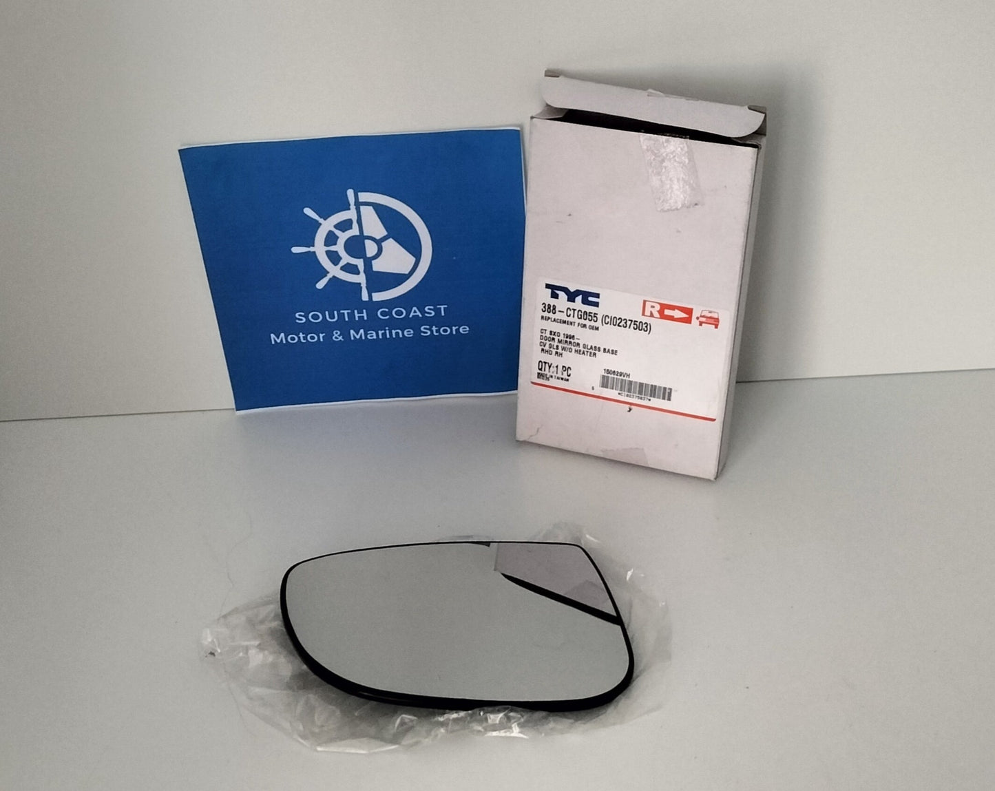 Wing Mirror Glass - Citroen Saxo 1996 includes backing plate - CV GLS R/H - 388-CTG055 (C10237503)