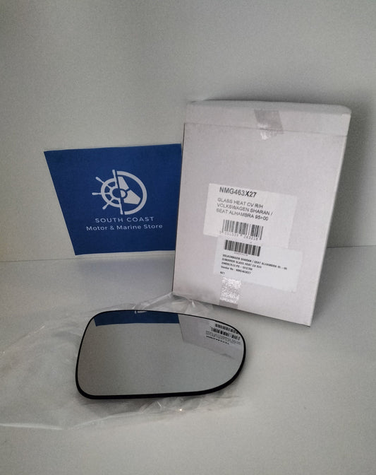 Wing Mirror Glass - Volkswagen Sharan/Seat Alhambra 1995-2000 - Heater CV R/H - VW0957513: PO-1012709 - NMG463X27